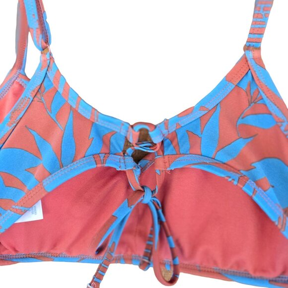 Kana Sol Womens High-Waisted Tropical Print Bikini Set Sizes M & L Eco-Friendly - Picture 2 of 6